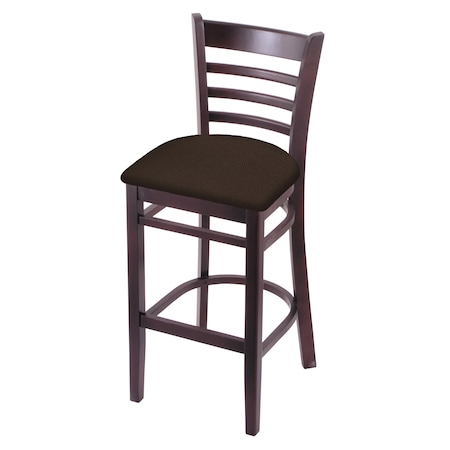 Holland Bar Stool Co 25" Counter Stool, Dark Cherry Finish, Rein Coffee Seat 314025DC025